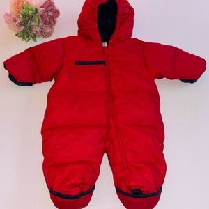 Columbia Suggly Bunny Snowsuit 6 Months Red Down Snowsuit 6M Columbia Red